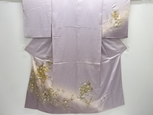 JAPANESE KIMONO / HOMONGI / KINSAI / FLORAL PLANTS